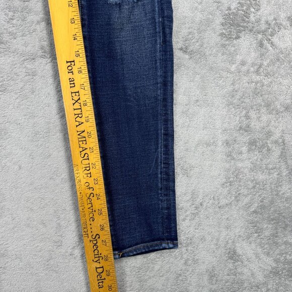 American Eagle 360 Super Stretch Skinny Jeans Womens Mid Rise Distressed Denim - Picture 9 of 10